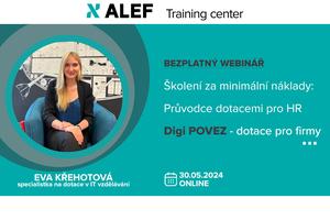 Digi POVEZ - dotace pro firmy: zúčastněte se 30.5. zdarma webináře Školení za minimální náklady, průvodce dotacemi pro HR